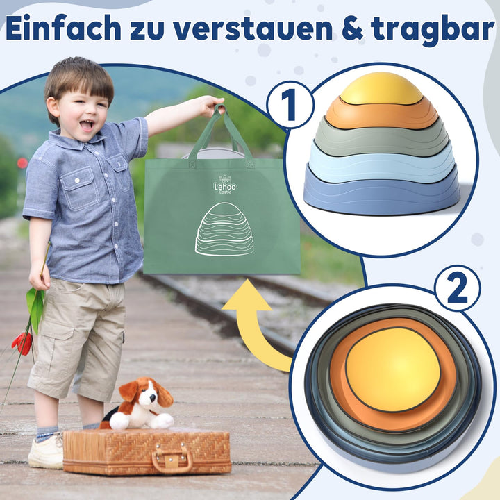 Balanciersteine 9er-Set für Kinder Indoor &amp; Outdoor blau - Bild 6