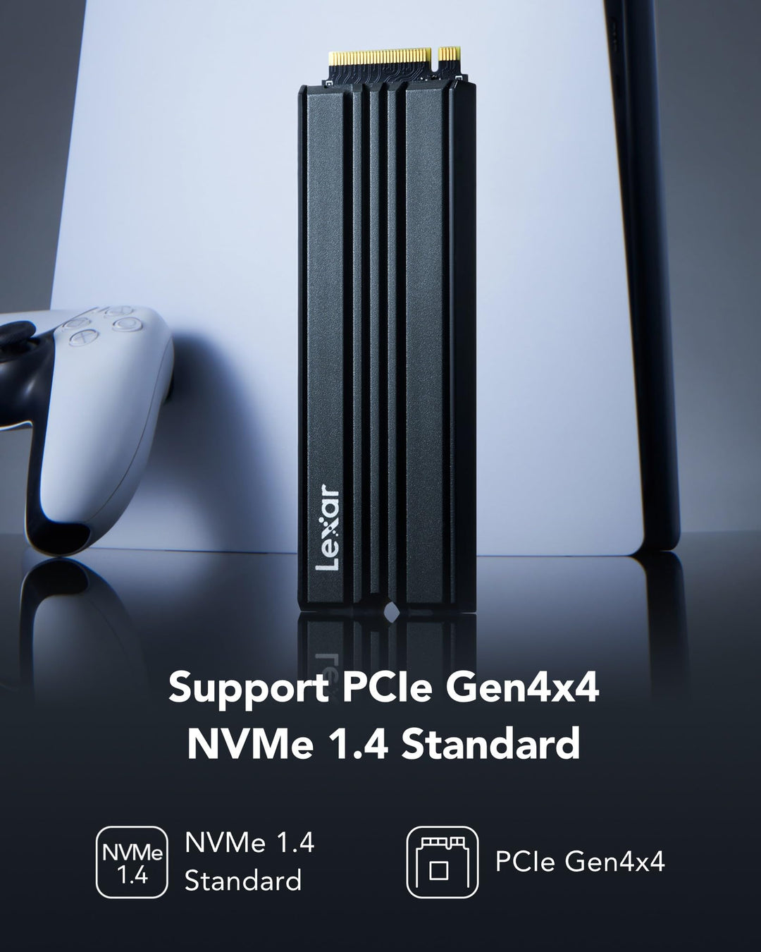 M.2 SSD 1TB PCIe Gen4 NVMe mit Kühlkörper, 7400 MB/s - Bild 3