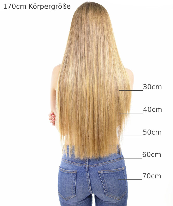 Tape Extensions Echthaar glatt 60cm Dunkelblond 10 Strähnen 25g - Bild 7