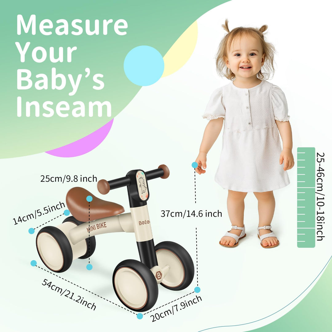 Laufrad Baby 4-Rad EVA-Räder für Kleinkinder 10-24 Monate - Bild 2