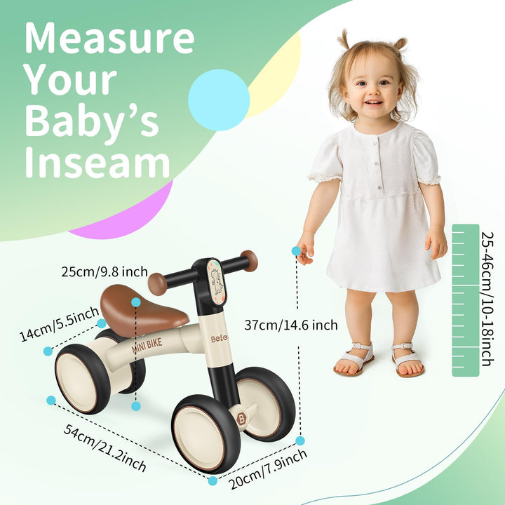 Laufrad Baby 4-Rad EVA-Räder für Kleinkinder 10-24 Monate - Bild 2