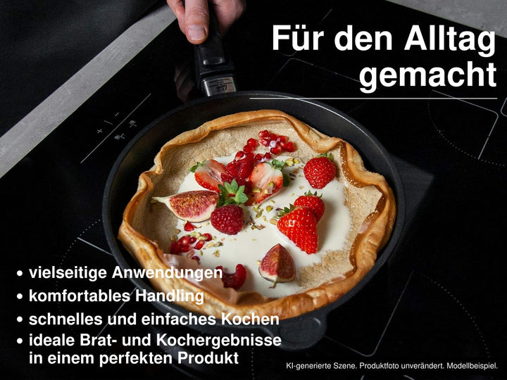 Bratpfanne Aluguss 32 cm Lotan Antihaft fester Stiel Backofenfest - Bild 5