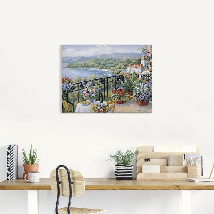 Leinwandbild Garten Landschaft Grün 80x60 cm auf Holzrahmen - Bild 7