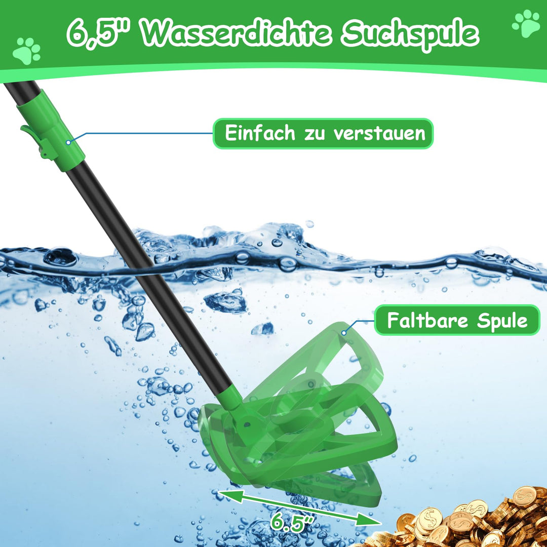 Metalldetektor Kinder USB aufladbar 72-100 cm IP67 Suchspule - Bild 4