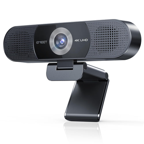 Webcam 4K mit Mikrofon & Lautsprecher 3-in-1 Plug & Play USB