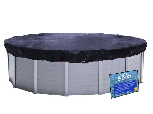 Poolabdeckplane Rund Ø 460 cm für Pools 366–400 cm, Solar, Schwarz