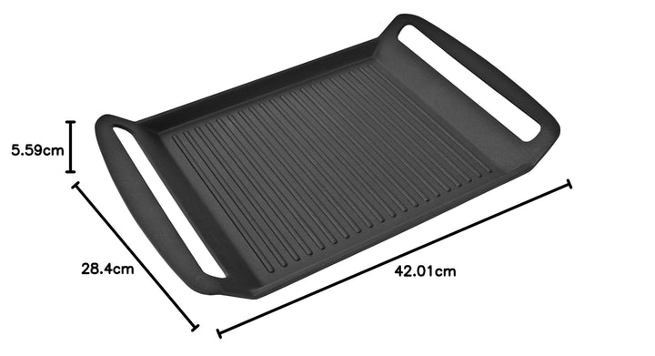 Grillplatte Induktion Aluguss 26x23cm mit Antihaftbeschichtung - Bild 5