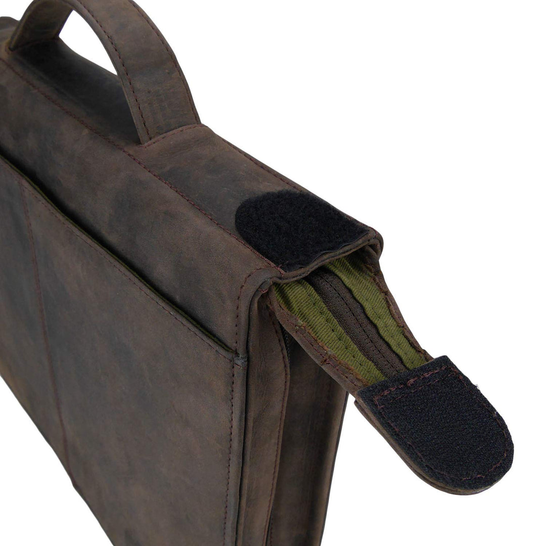 Leder Konferenzmappe Rindsleder Vintage A4 mit 4-Ring-Mechanik - Bild 2