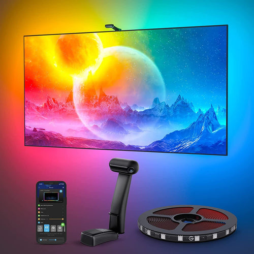 TV Hintergrundbeleuchtung mit Dual-Kamera RGBIC für 75-85 Zoll
