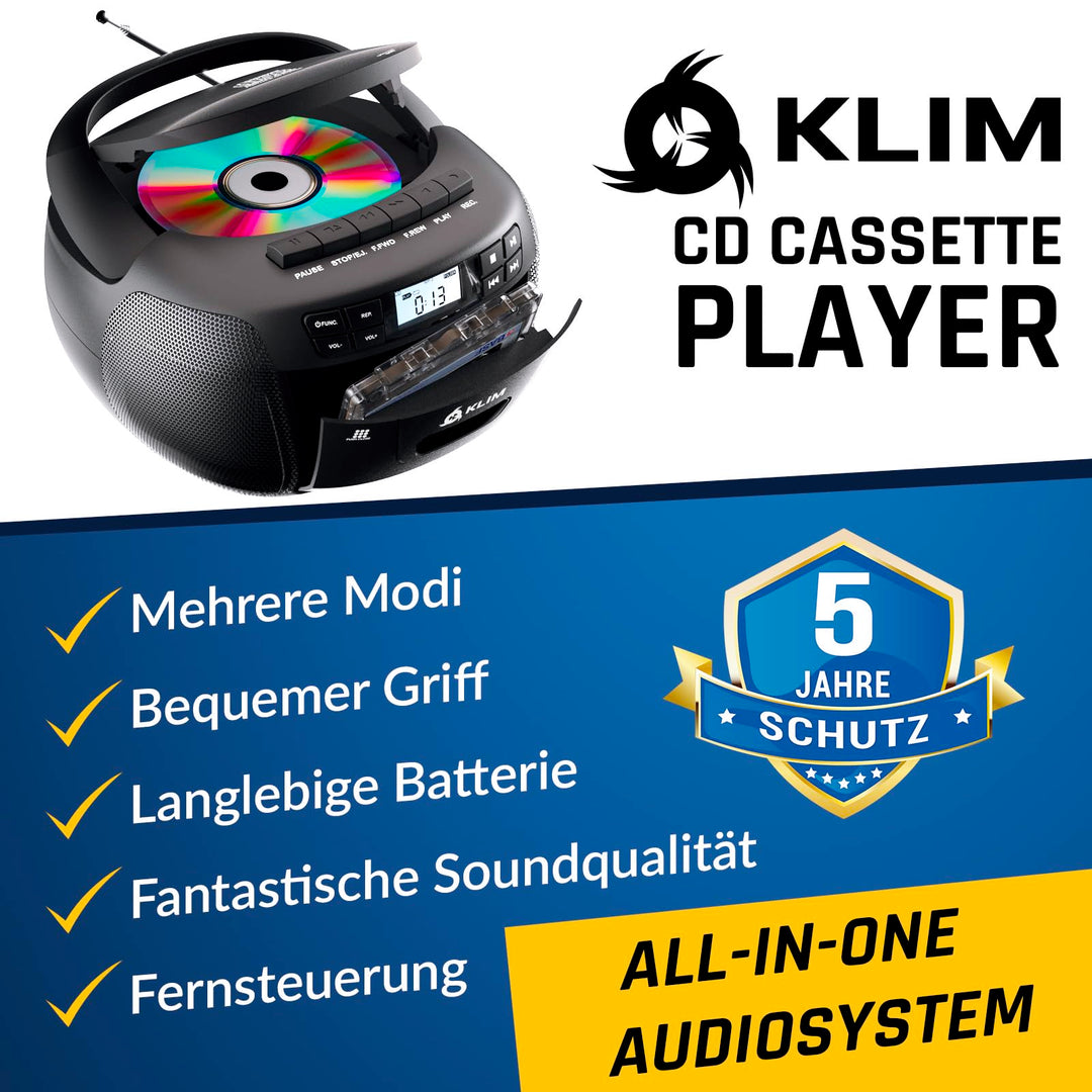 Boombox mit CD-Player, Kassette, Radio &amp; Bluetooth 5.1 - Bild 2