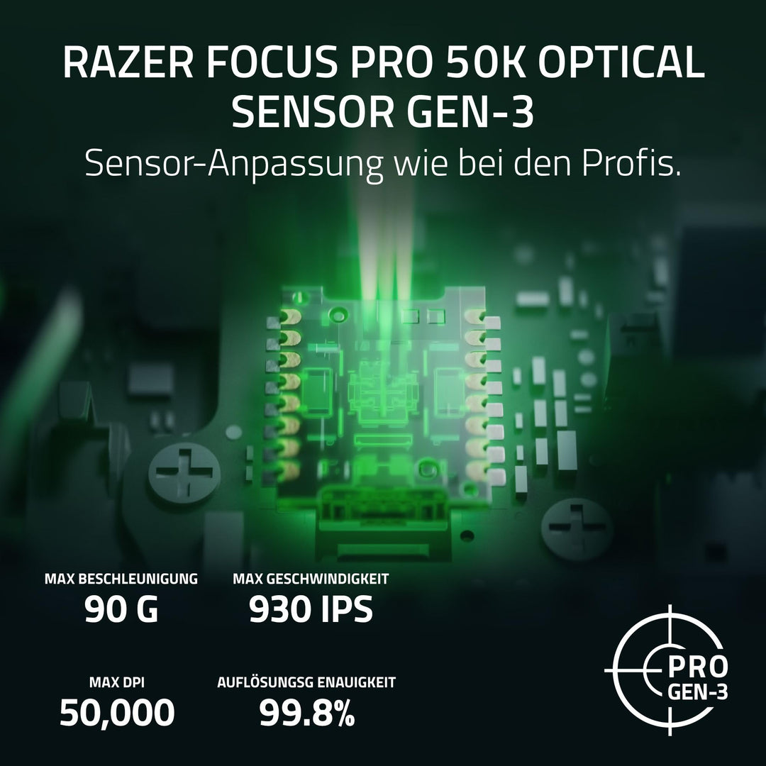 Gaming-Maus kabellos ultraleicht 50g 8kHz 50K Sensor weiss - Bild 7