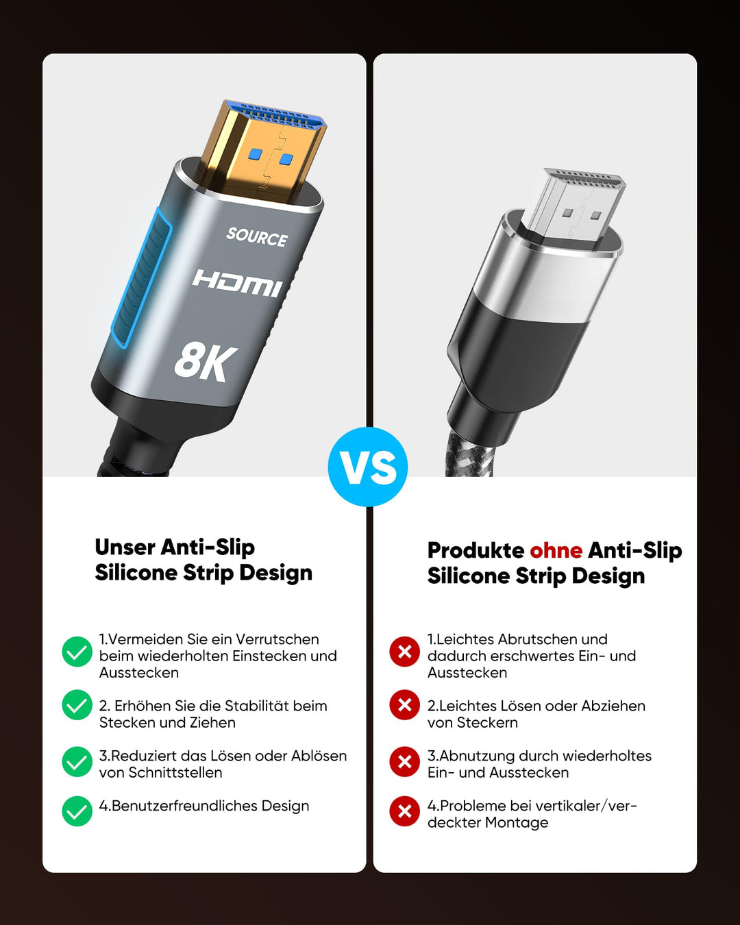 Glasfaser HDMI 2.1 Kabel 20m 8K@60Hz 48Gbps für TV Gaming - Bild 9