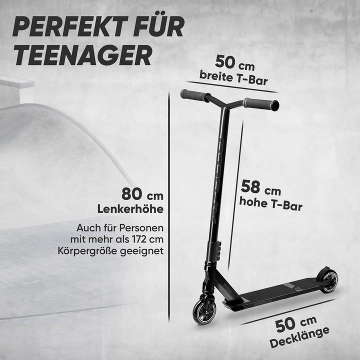 Stunt Scooter Aluminium ABEC-9 100mm PU-Räder für Kinder ab 10 - Bild 6