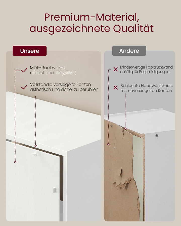 Standregal 5 Ebenen mit verstellbaren Ablagen, 60x24x134 cm, Weiss - Bild 10