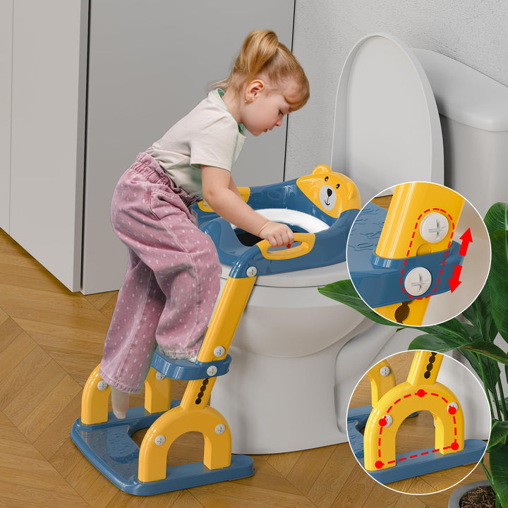 Toilettensitz Kinder mit Treppe 2-in-1 klappbar für Kleinkinder - Bild 7