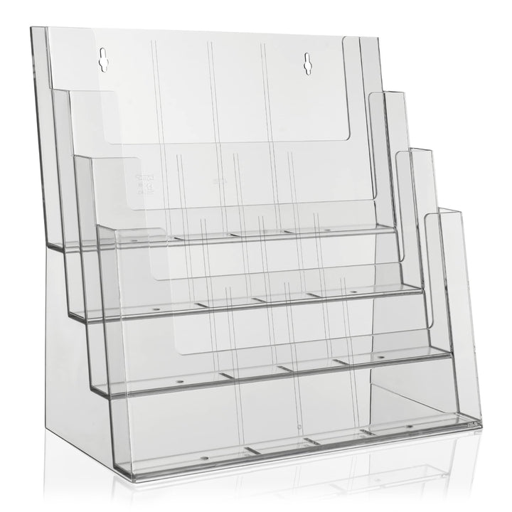 Prospektständer 4 Etagen transparent für A4 A5 DL A6 Tisch Wand - Bild 2