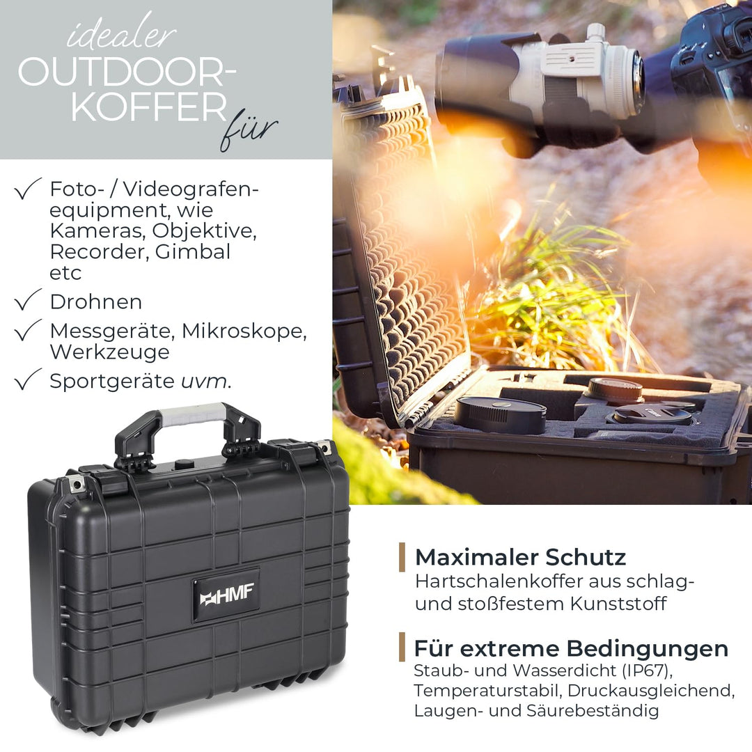 Outdoor-Fotokoffer Rasterschaumstoff IP67 wasserdicht 41x32x17.5 cm - Bild 2