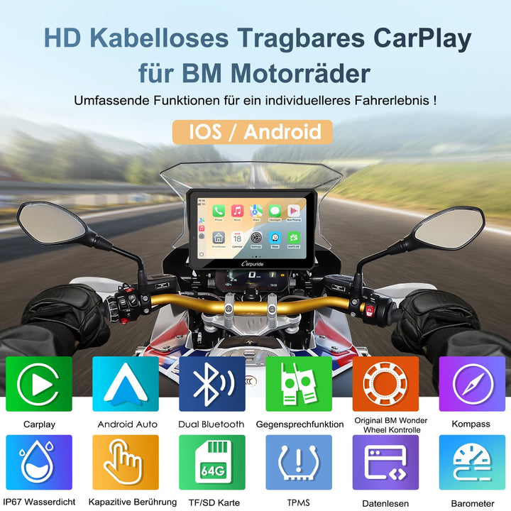 Motorrad CarPlay Bildschirm für BMW R1200GS R1250GS S1000XR R1300GS Wonder Wheel - Bild 3