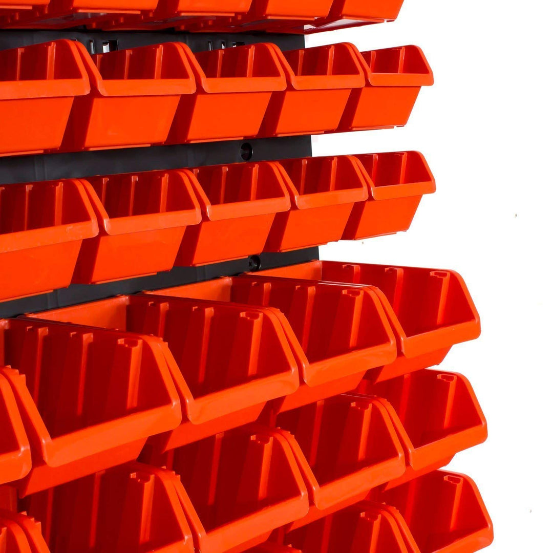 Wandregal-Set mit 90 Stapelboxen Orange POP-Serie Werkstatt - Bild 7