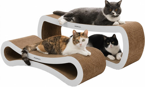Kratzbrett Katze XXL Wellpappe 86+75cm Doppelpack beidseitig