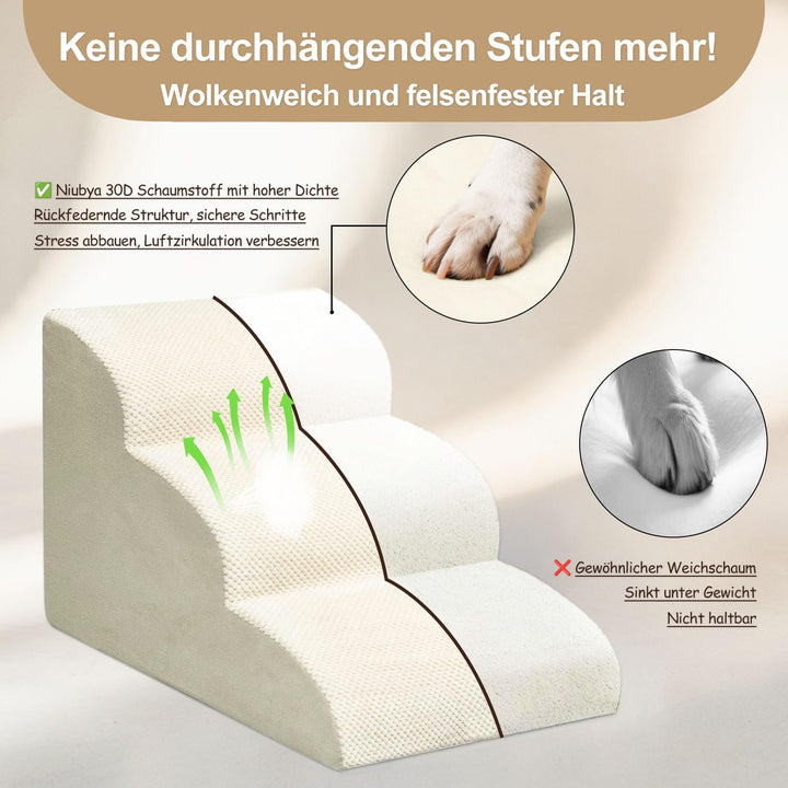 Hundetreppe 5 Stufen Schaumstoff 62 cm für Bett und Sofa - Bild 3