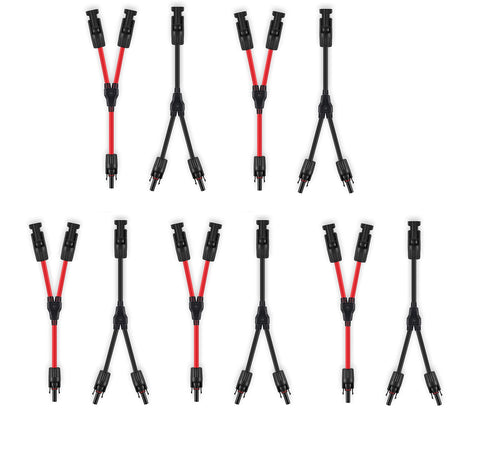 Solar Y-Kabel 6 mm² Parallelschaltung 5 Paare M/FF + F/MM IP67