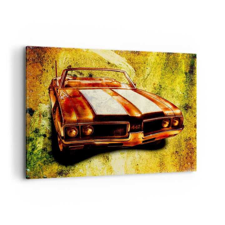Leinwandbild Vintage Autos 100x70 cm Retro Wanddeko Wohnzimmer