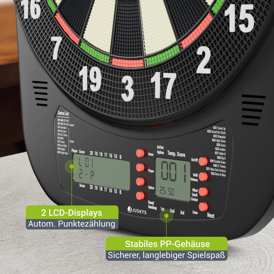 Elektronische Dartscheibe 32 Spiele 359 Varianten mit 18 Pfeilen - Bild 4