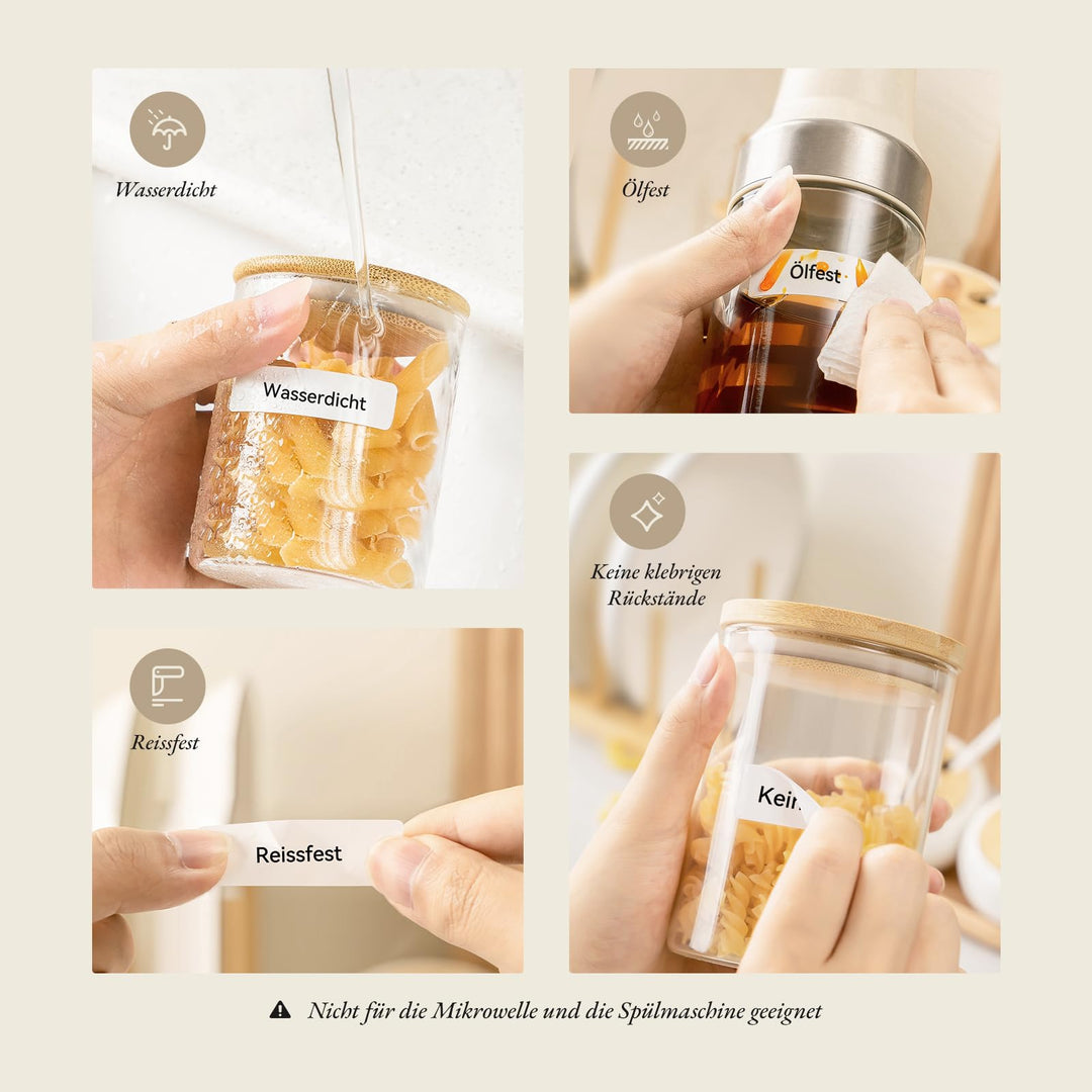 Etikettendrucker Mini Bluetooth mit 3 Etikettenrollen wasserfest - Bild 4