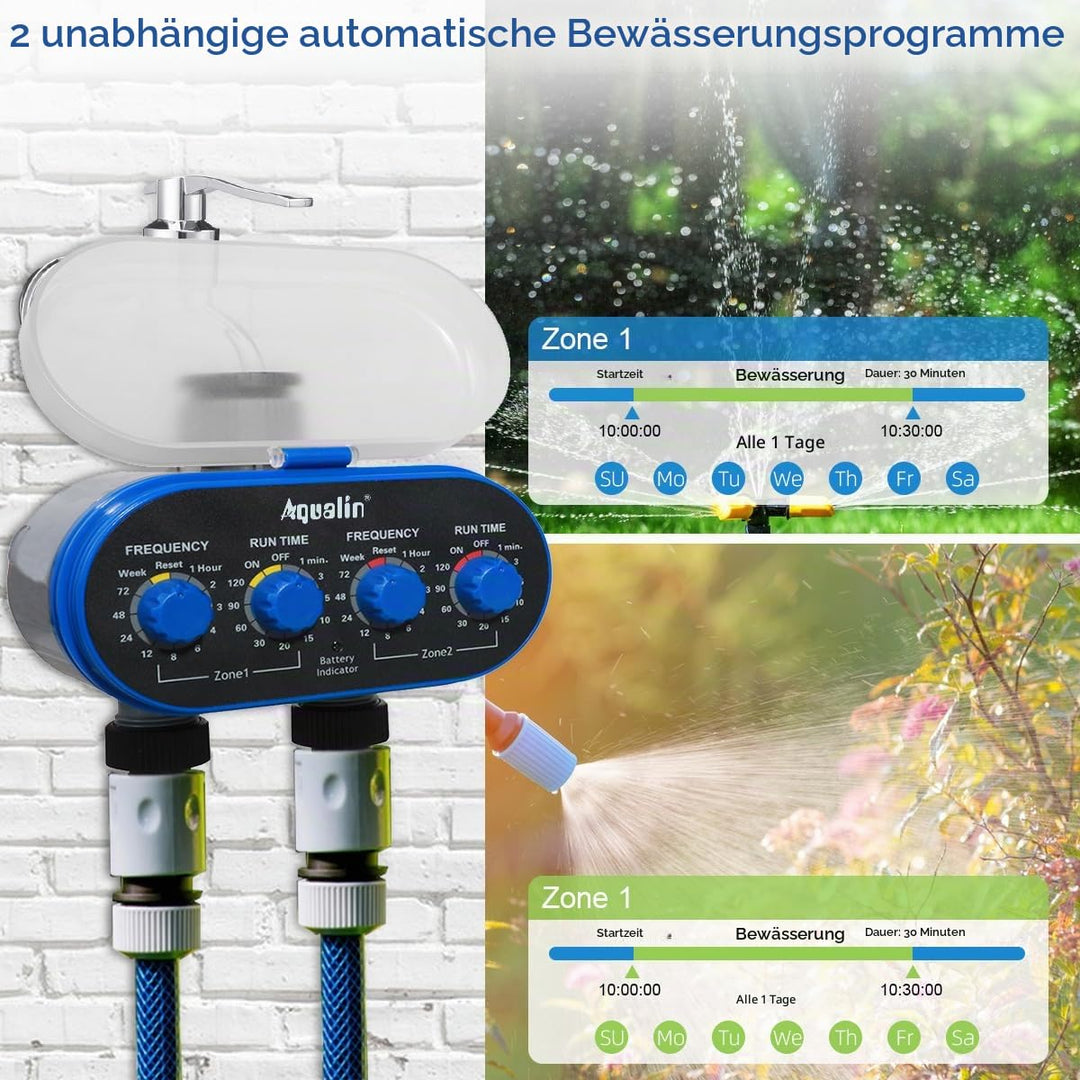 Bewässerungscomputer 2-Wege unabhängig steuerbar für 3/4&