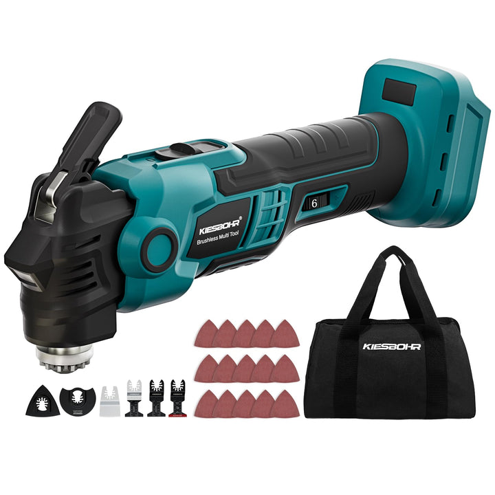 Multifunktionswerkzeug Bürstenlos 18V Makita-kompatibel mit 20-tlg. Zubehör