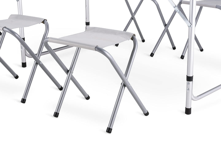 Camping Klapptisch-Set Aluminium 120x60 cm mit 4 Klappstühlen - Bild 8