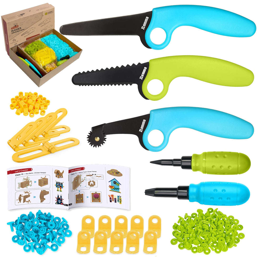 Karton-Baukasten 3D mit Werkzeug-Set 401-teilig für Kinder ab 6