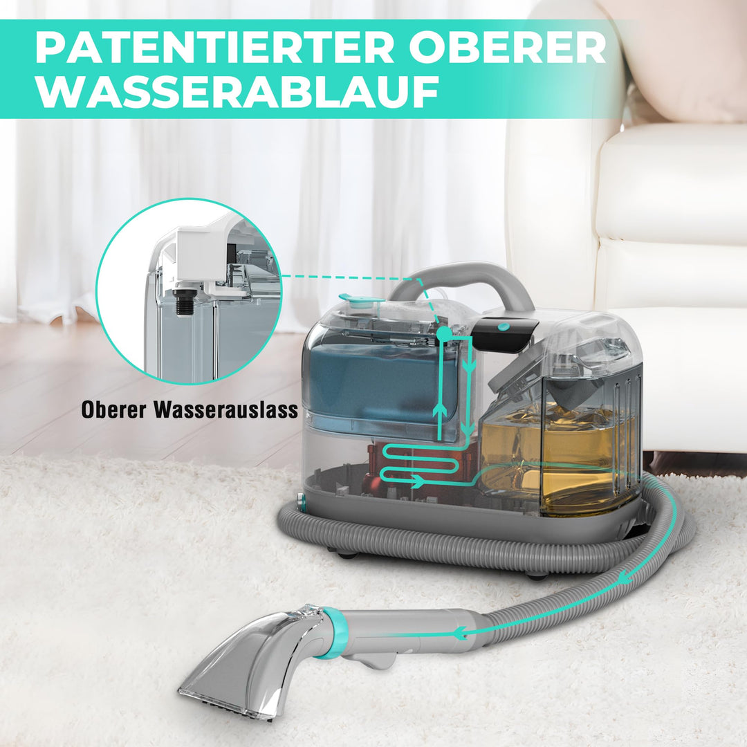 Waschsauger mit Dampffunktion 3-in-1 Doppeltank 1800ml Frischwasser - Bild 8