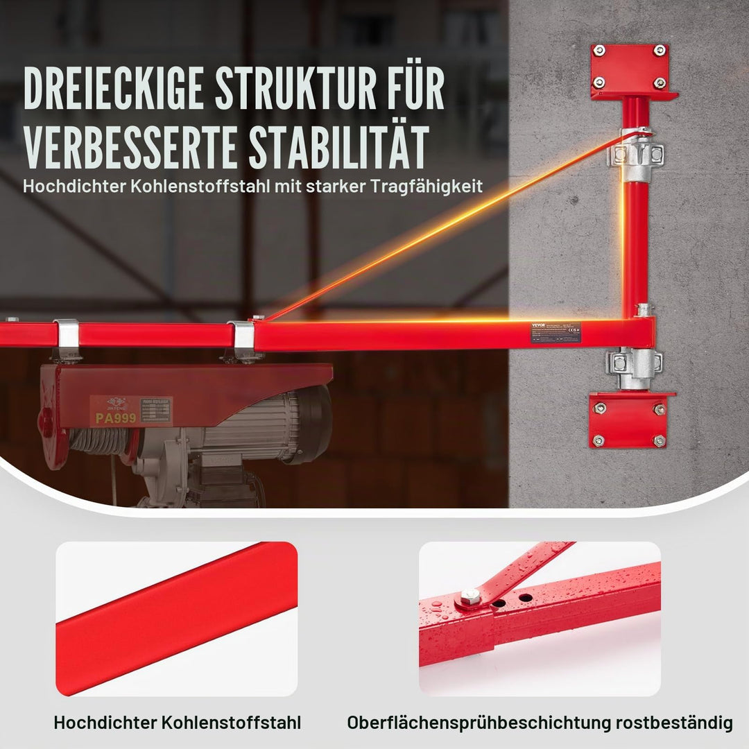 Schwenkarm für Hebezeug Kohlenstoffstahl 300 kg Tragkraft 180° - Bild 3