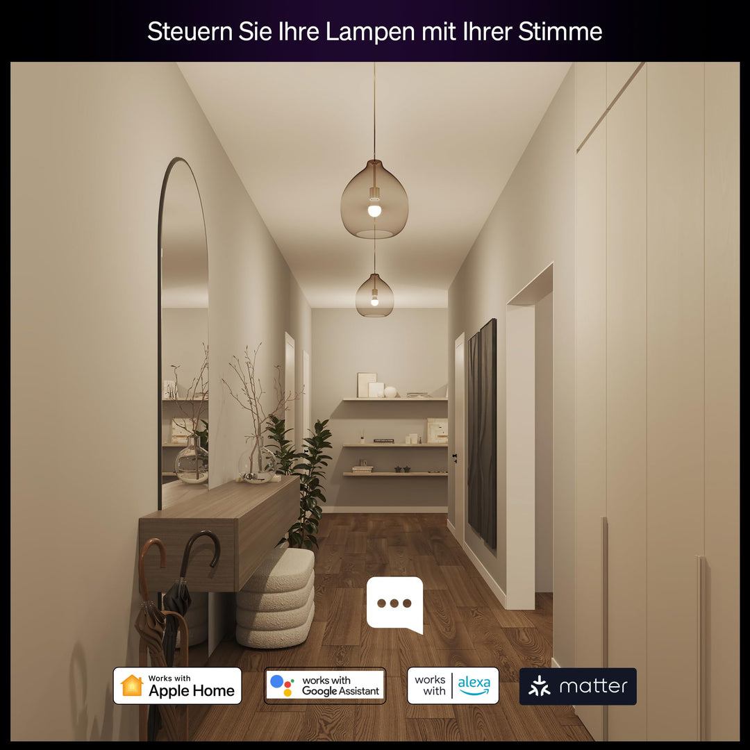 Smart LED Starter-Set E27 mit Bridge, Millionen Farben, dimmbar - Bild 6