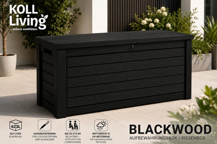 Kissenbox Garten 623 L Kunststoff Holzoptik mit Gasdruckfedern - Bild 2
