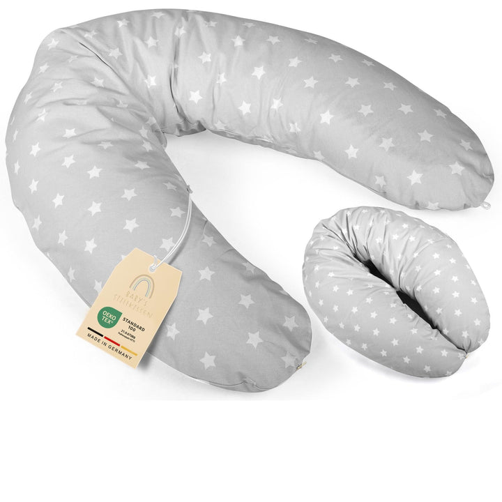 Stillkissen XXL Seitenschläferkissen Baumwolle-Polyester Big Stars Grau