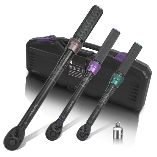 Drehmomentschlüssel Set 3-teilig 1/4" 3/8" 1/2" 1-220 Nm