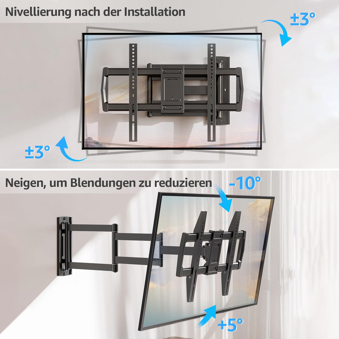 TV Wandhalterung Langarm 962mm schwenkbar für 42–75 Zoll bis 45kg - Bild 6