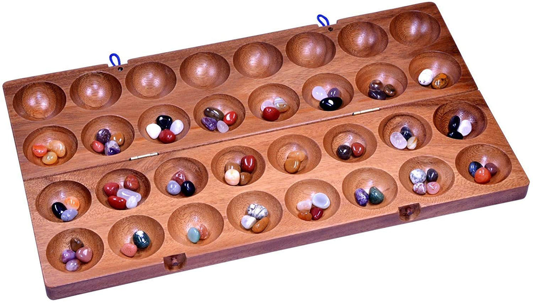 Steinchenspiel Holz Strategiespiel 2 Spieler mit Edelsteinen - Bild 6