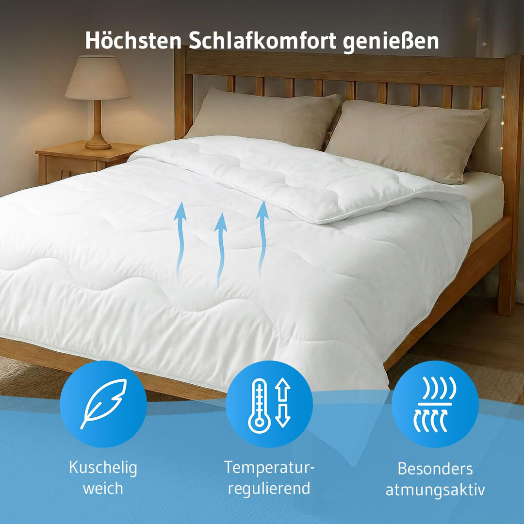 Sommerdecke 135x200 cm leicht 130 g/m² waschbar 60°C OEKO-TEX - Bild 3