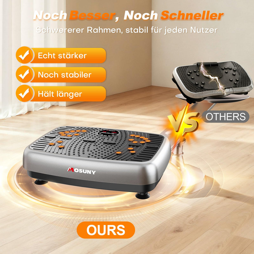 Vibrationsplatte Dual-Motor mit Bluetooth-Lautsprecher 120 Stufen - Bild 3