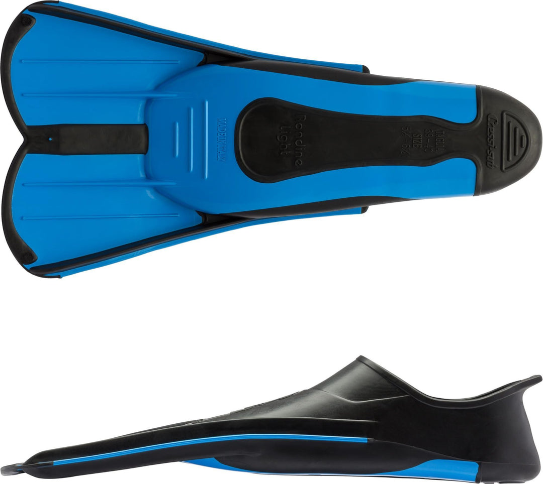 Kurzflossen Erwachsene TPE Blau Grösse 45/46 für Schwimmtraining - Bild 3