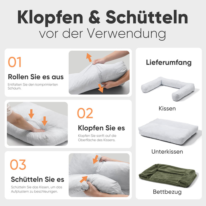 Katzensofa Cord waschbar mit Armlehnen 72x52x22 cm Grün - Bild 6