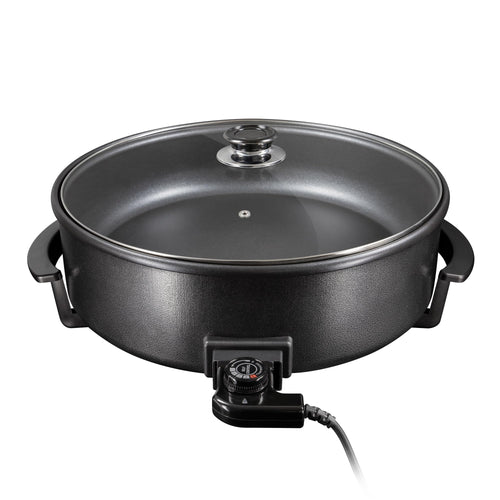 Elektrische Partypfanne 42 cm Antihaft 1500 W für Pizza, Paella & Grill
