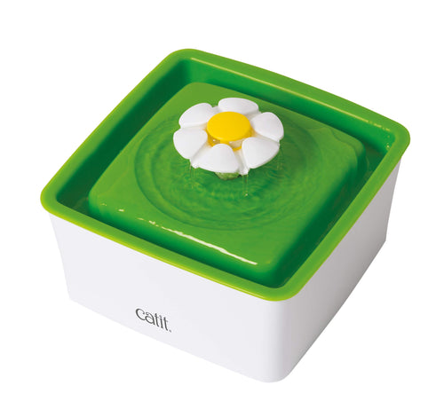 Katzentrinkbrunnen Blume Mini 1,5 L mit 3 Flussmodi für Kätzchen