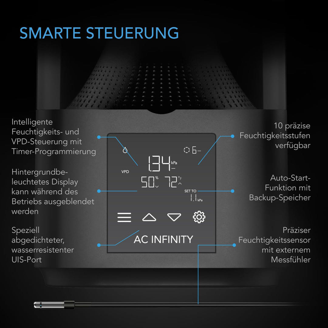 Ultraschall-Luftbefeuchter Pflanzen 4,5 L mit VPD-Steuerung - Bild 3