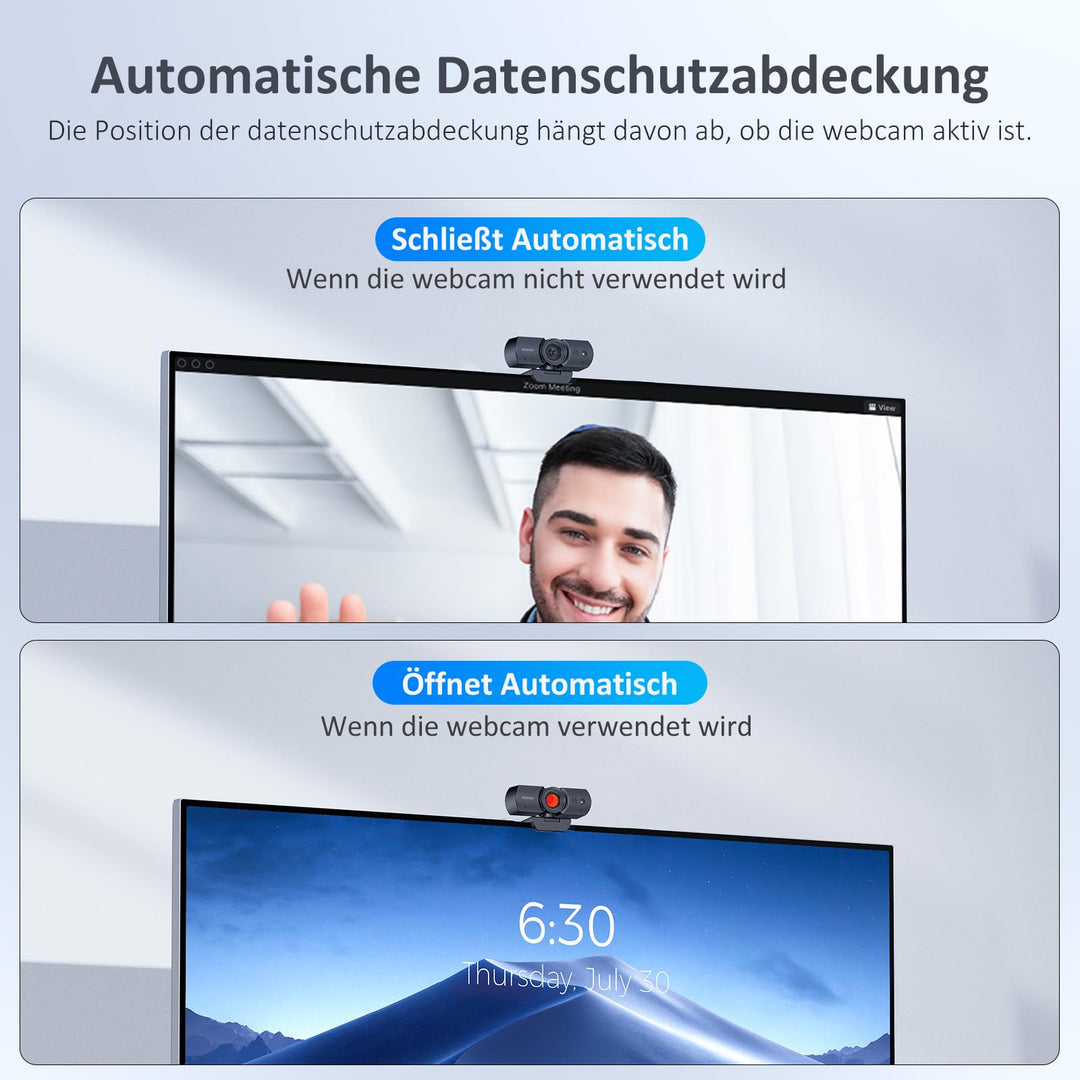 Webcam 1080p Full HD mit Windows Hello und Sichtschutzabdeckung - Bild 3