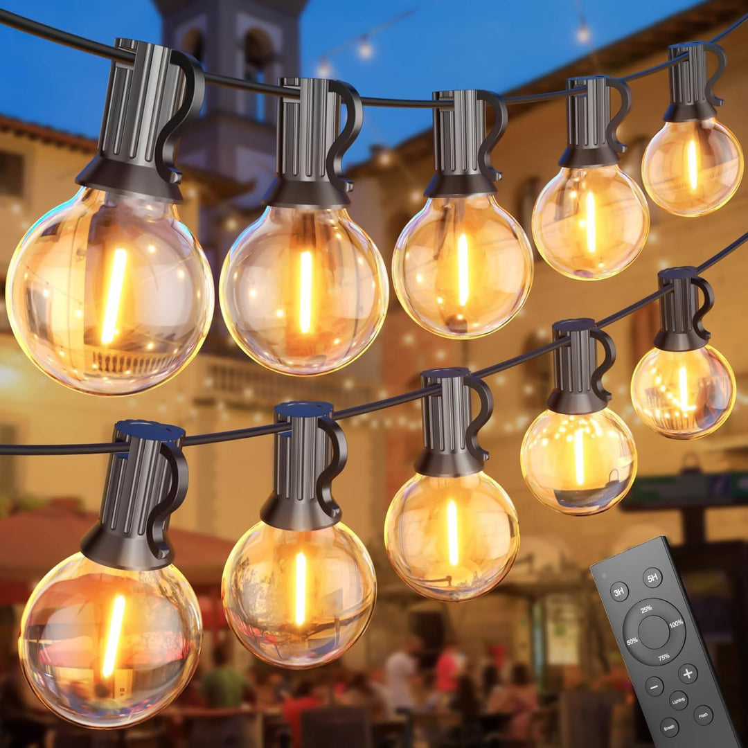 Lichterkette Aussen 45m dimmbar G40 Warmweiss mit Fernbedienung